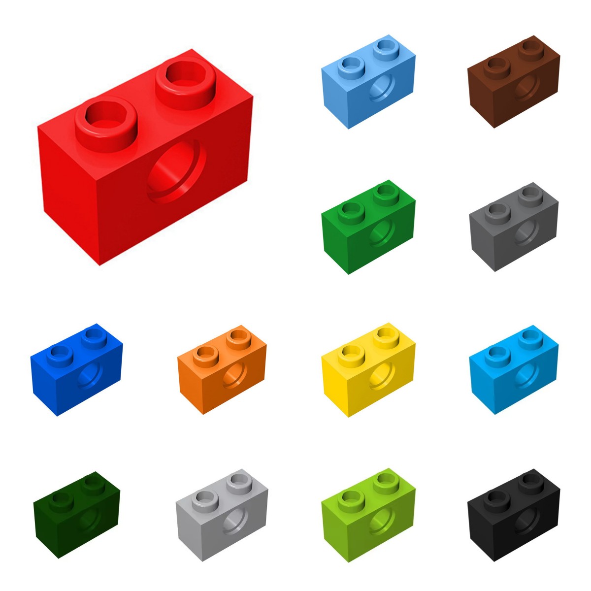 Diy Lego Electronics - 50 Buah 3700 Bata 1X2 dengan