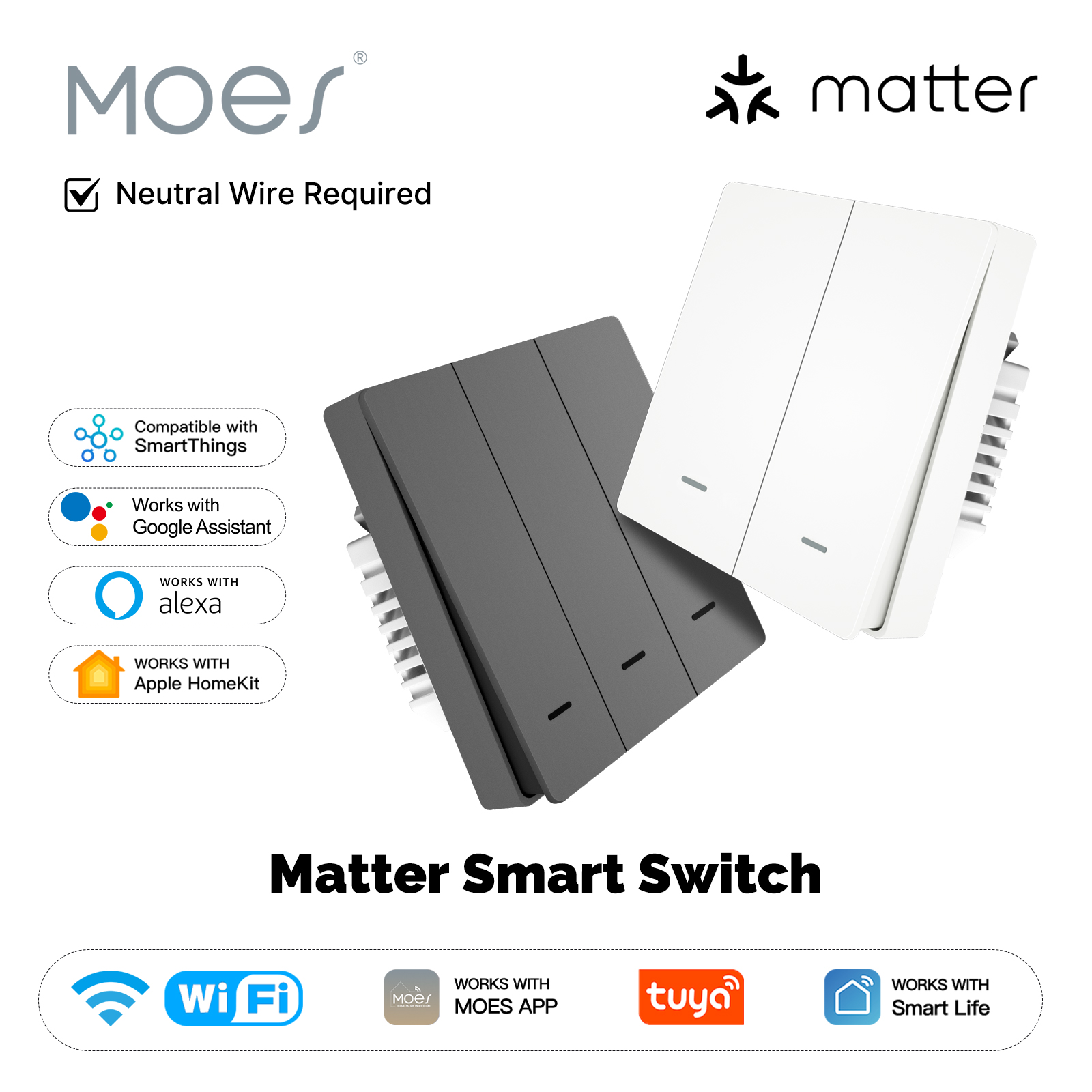 Diy Electronics Button - MOES Matter Tuya WiFi Sakelar Tombol