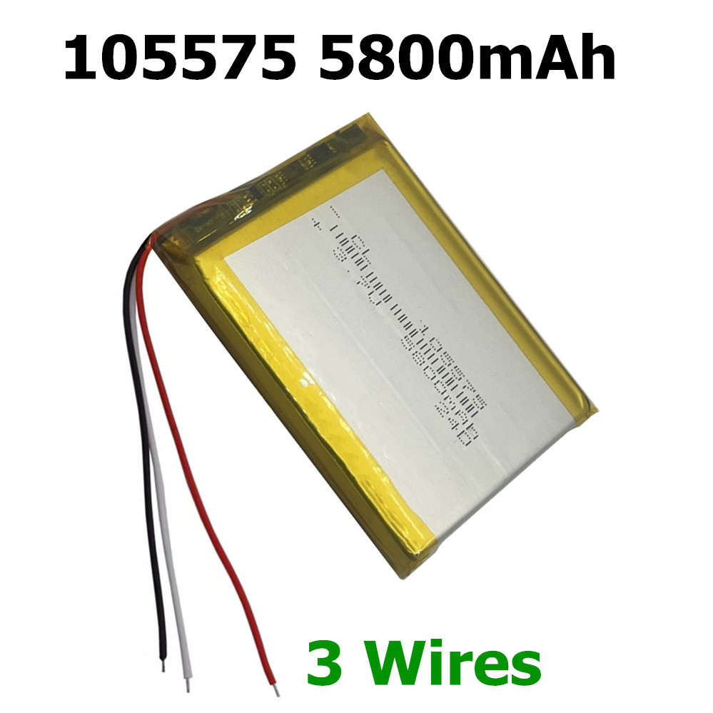 Diy Electronics Book - Baterai polimer Lithium 105575 5800mAh 3.7V,