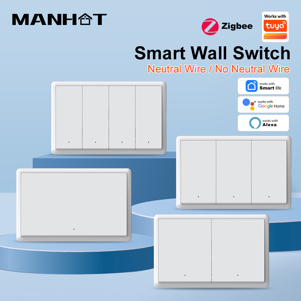 Push Button Tactile - MANHOT ZigBee3.0 Smart Switch Tanpa Kabel