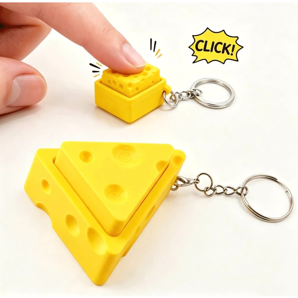 Mainan Gantungan Kunci Keju Ba - Push Button Tactile ulasan dan harga