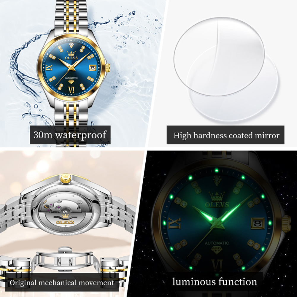 Jam Tangan Wanita OLEVS 9801 M - Push Button Tactile ulasan dan harga