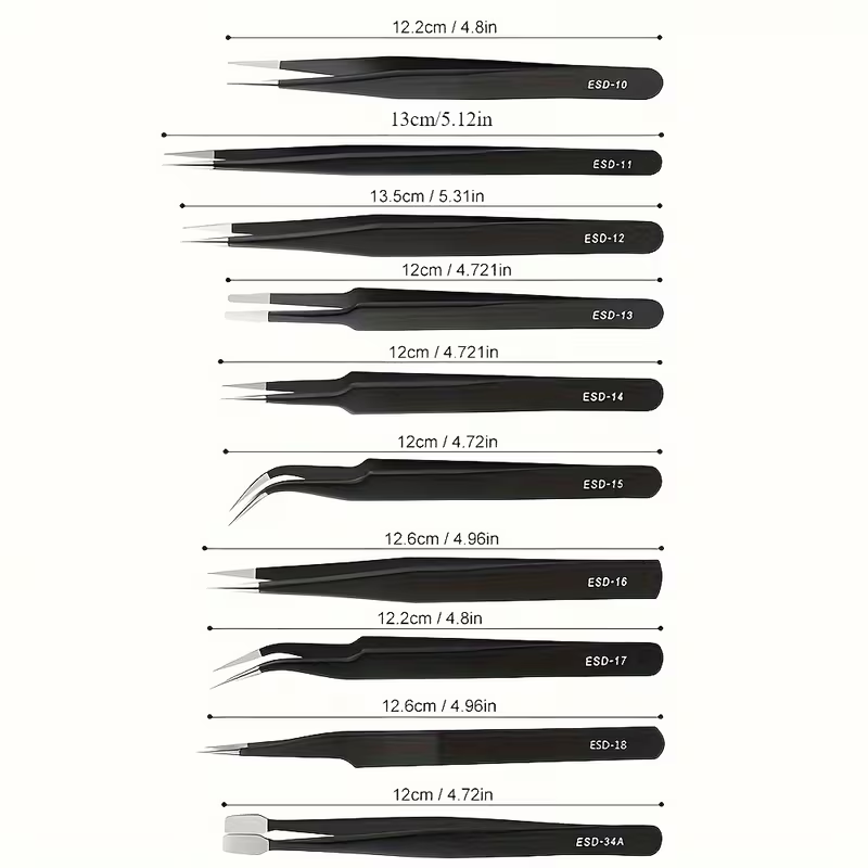 10Pcs Set Pinset Anti-Statik E - Diy Electronics Repair Kit ulasan dan harga