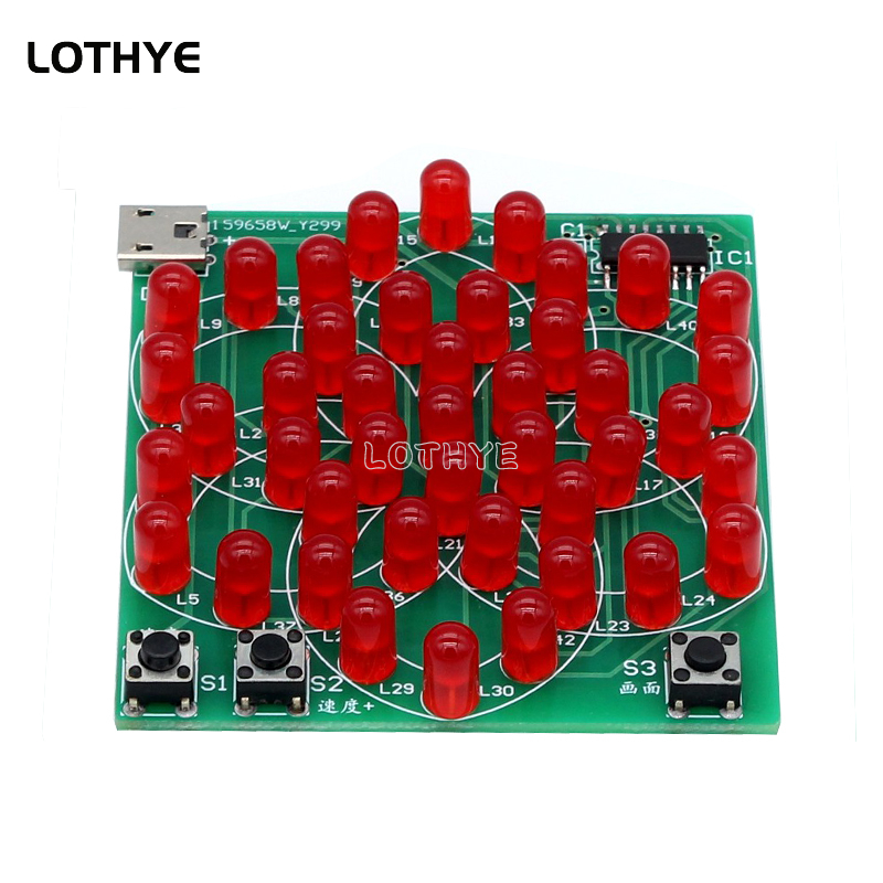 43 LED Multi gaya pola kincir  - Diy Electronics Tools ulasan dan harga