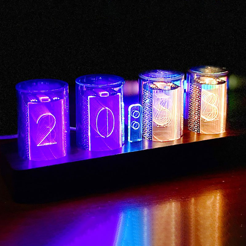 Jam Digital Tabung Cahaya RGB  - Diy Electronics Desk ulasan dan harga