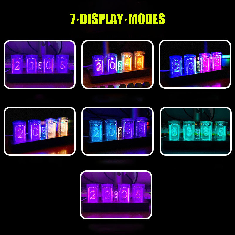 Jam Digital Tabung Cahaya RGB  - Diy Electronics Desk ulasan dan harga