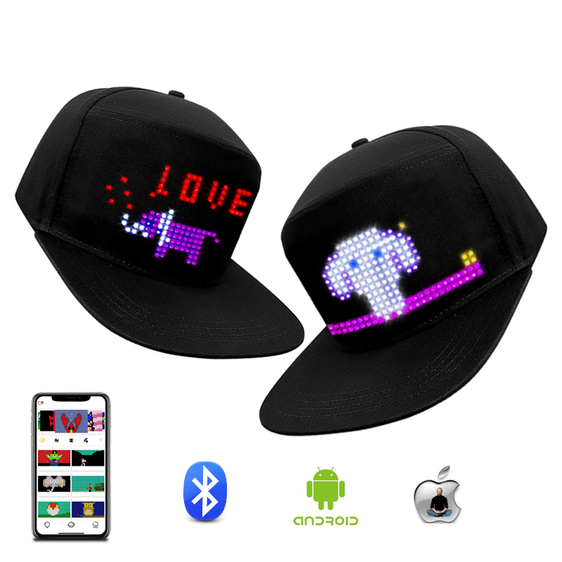 Topi LED Pintar dengan Layar,  - Diy Electronics Logo ulasan dan harga