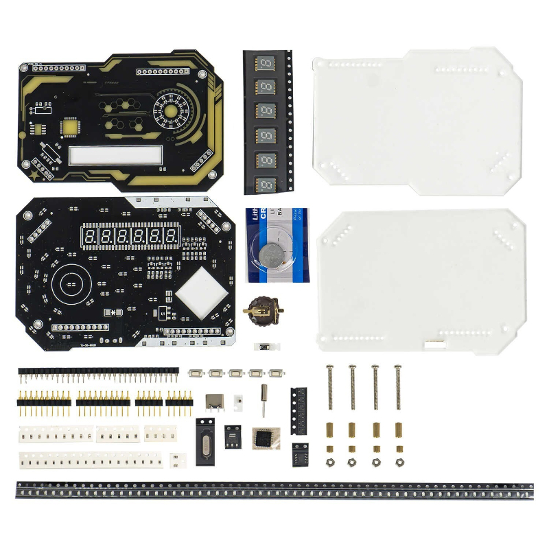 Set Jam Meja DIY Jam Digital K - Diy Electronics Desk ulasan dan harga
